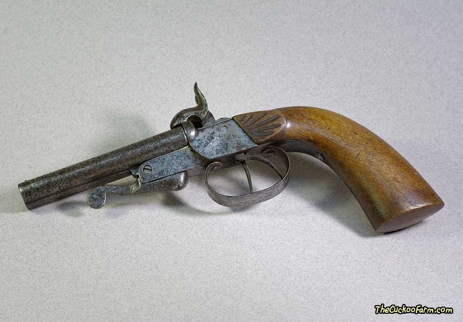 German Double barrel pinfire pistol