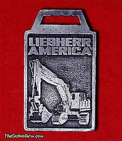 Liebherr tracked excavator watch fob