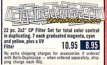 Spiratone 2x2 CP Color Filter Set original ad
