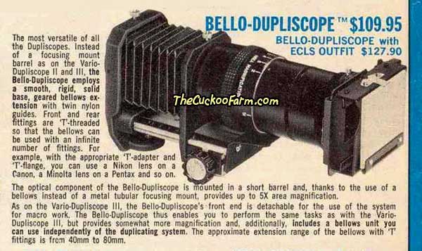 Spiratone Bello-Dupliscope