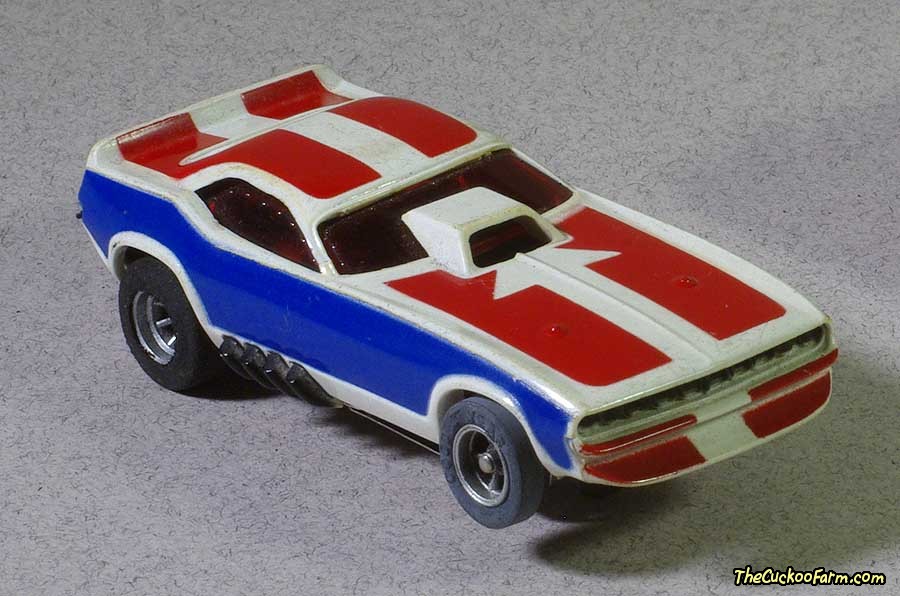 Plymouth Cuda slot car.