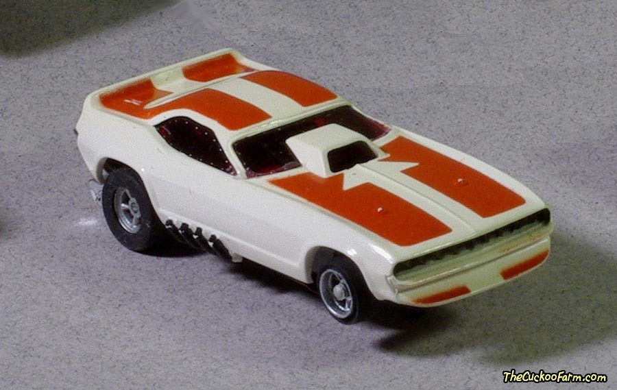 Plymouth Cuda slot car.